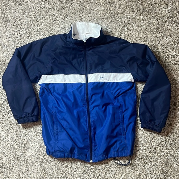 Nike Embroidered Windbreaker Jacket Mens Size Large Spellout Playground Athlete - Picture 1 of 6